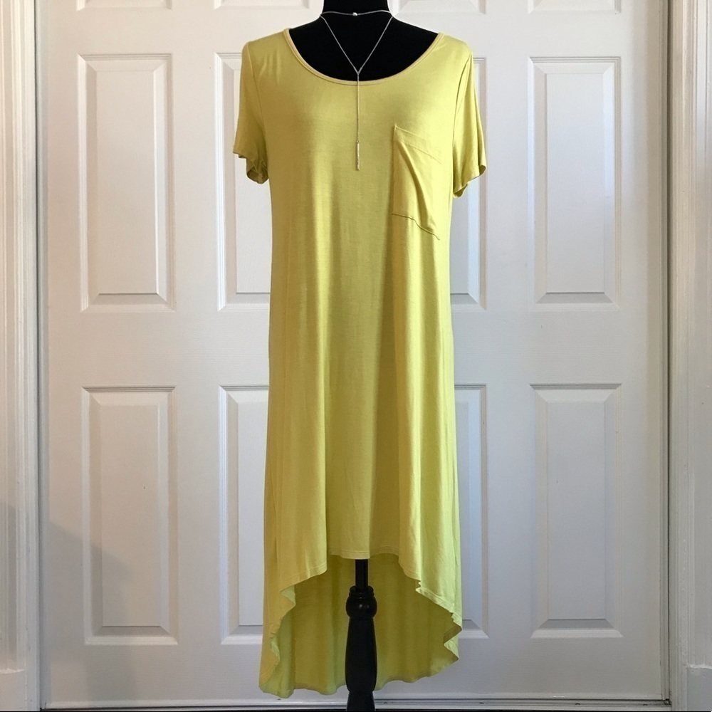 Canary Yellow HiLo T-shirt Dress by Bo Bel
